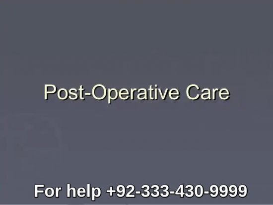 Hair transplant post operative care Lahore